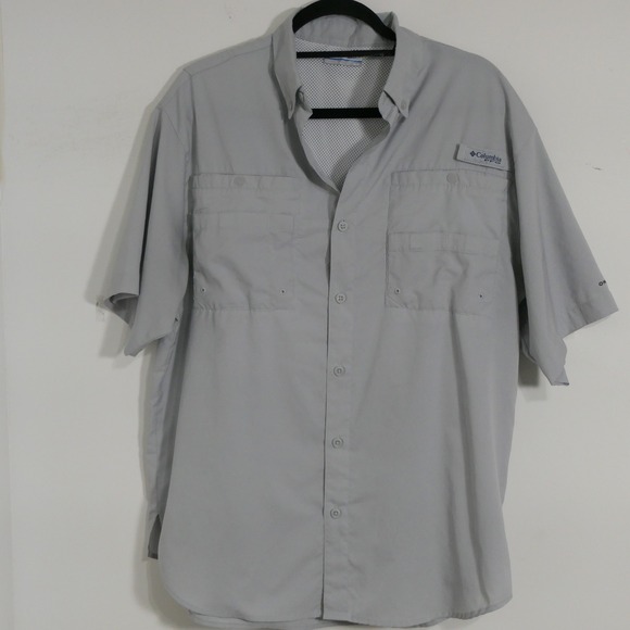Columbia Other - Columbia Mens PFG Shirt M Grey Fishing Omni-Shade Outdoors Hiking UPF 30 FM7266